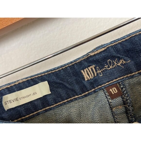 Kut From The Kloth Stevie Straight Leg Jeans Size 10 Blue Denim Womens Pants - Picture 7 of 14